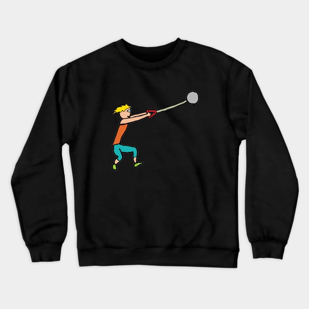 Hammer Throw Crewneck Sweatshirt by Mark Ewbie